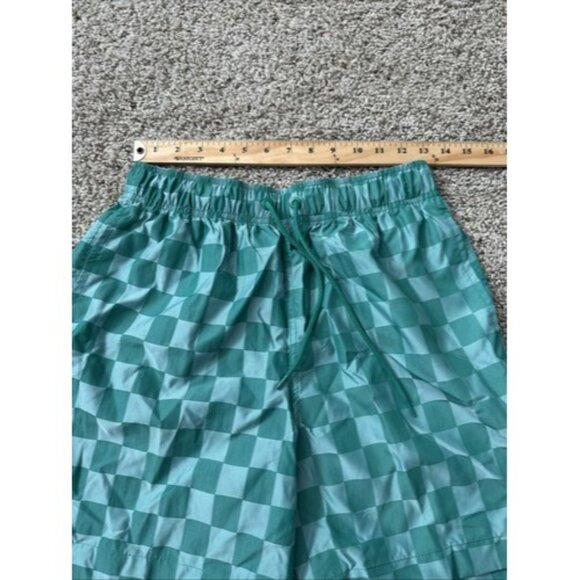 Nike Men's Club Flow Checkers Shorts Green Drawstring Size Small Active Pocket - Picture 12 of 14